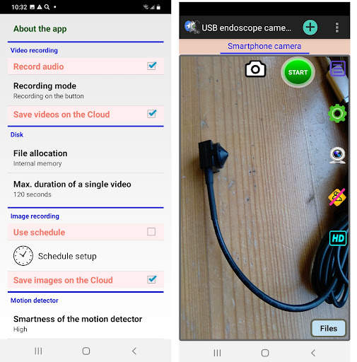 USB OTG camera, Endoscope app screenshot 1