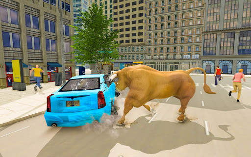 Angry Bull City Attack :Robot Shooting Game Free screenshot 8