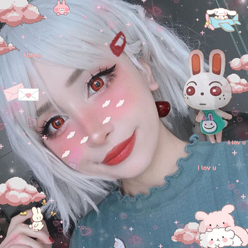 Live Face Stickers Sweet Camera  Editor icon