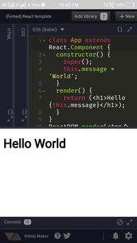 webmaker - play with HTML, CSS , JSS codes скриншот 1