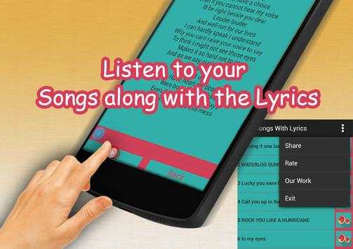 Song with lyrics screenshot 1