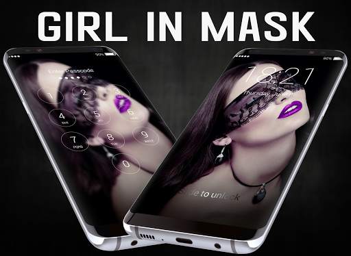 Girl in Mask Lock Screen screenshot 1