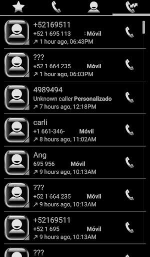 THEME SWIPE DIALER SILVER GLASS screenshot 3