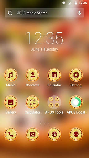Pizza theme for APUS screenshot 1