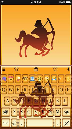 Sagittarius Emoji Keyboard Wallpaper स्क्रीनशॉट 1