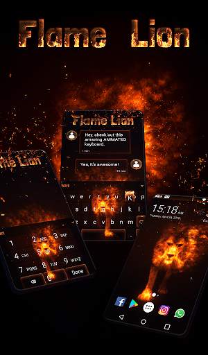 Flame Lion Wallpaper HD Theme screenshot 1