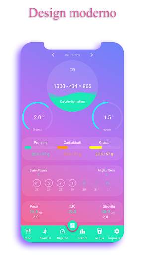 Contatore calorie - EasyFit screenshot 1