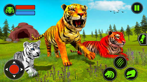 Wild Tiger Family Simulator - Tiger Games screenshot 2