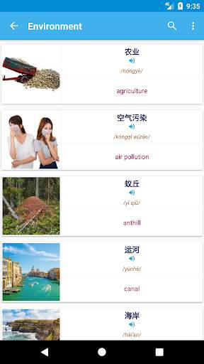 Chinese Vocabulary By Topics (With Pictures) screenshot 4