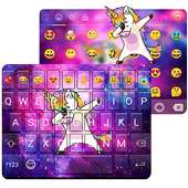Galaxy Dab Unicorn Emoji Gif Keyboard wallpaper logo