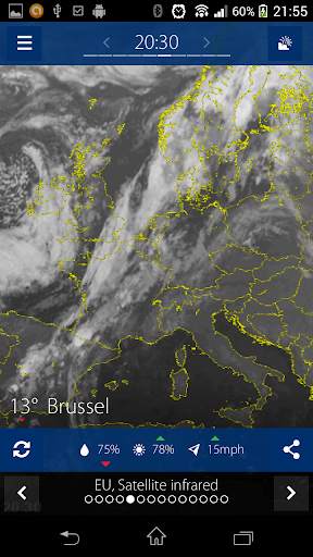 Sat24, Wettersatelliten screenshot 1