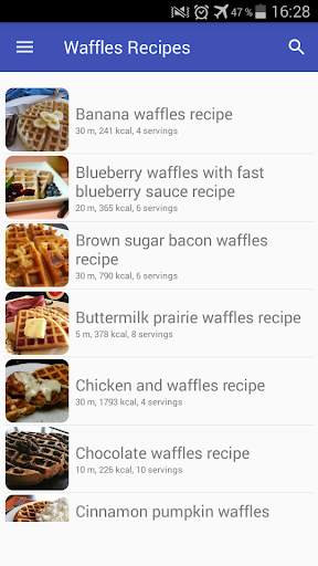 Waffles recipes with photo offline screenshot 1