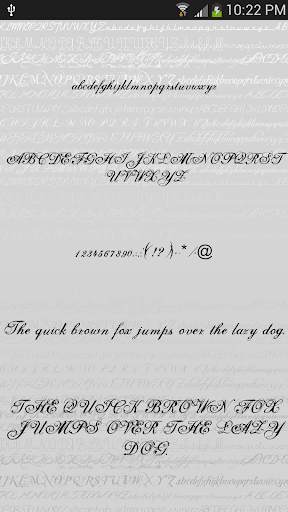 Script Fonts for Android 7 تصوير الشاشة