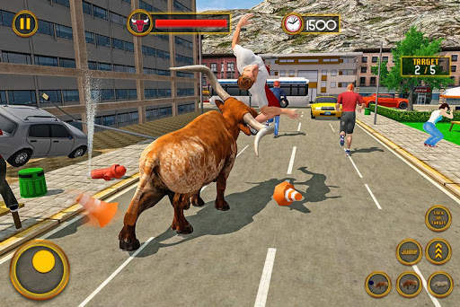 Wild Bull City Attack: Bull Simulator Games screenshot 9