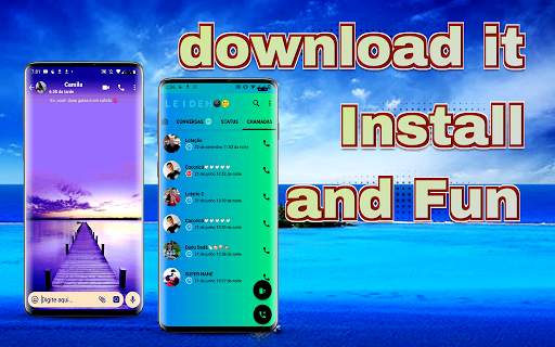WA MOD Tema Biru - GB Version screenshot 4