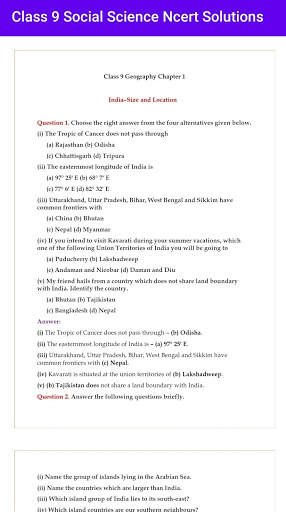 Class 9 Social Science NCERT Solutions screenshot 4