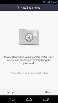 Private Bookmarks - UC Browser screenshot 1