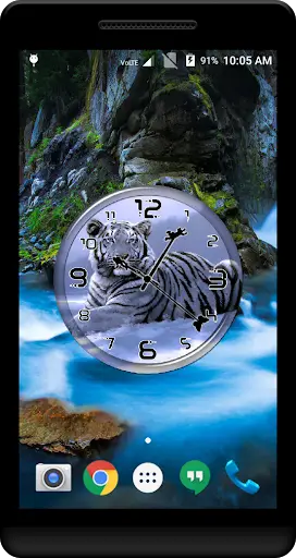 White Tiger Clock Live WP 1 تصوير الشاشة