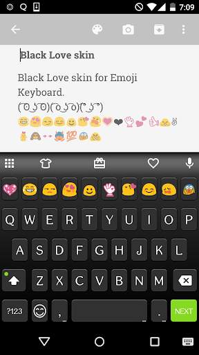 Classic Black Emoji Keyboard screenshot 1