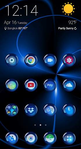 Theme Launcher - Spheres Blue Icon Changer Free screenshot 8