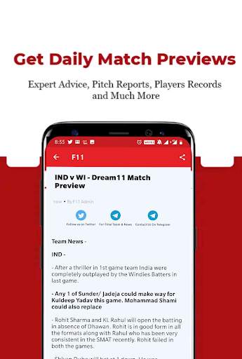 F11Sports - Daily Fantasy Tips screenshot 4