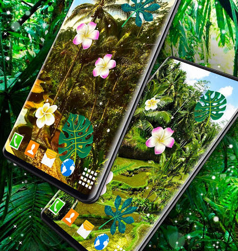 Jungle Live Wallpaper 🌴 Palm Forest Themes screenshot 4
