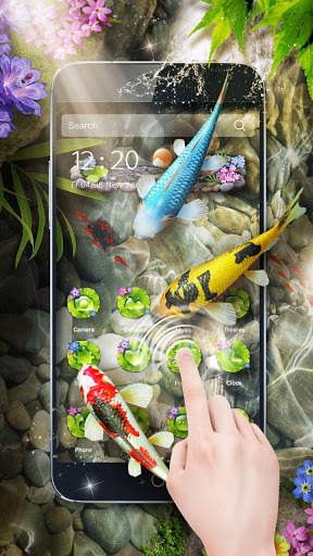 Koi Fish Theme & Lively 3D Ripple Effect screenshot 2