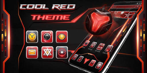 Cool Tech Red Business Theme screenshot 4