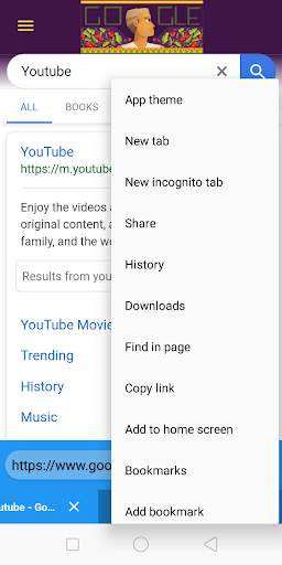 Browser app screenshot 1
