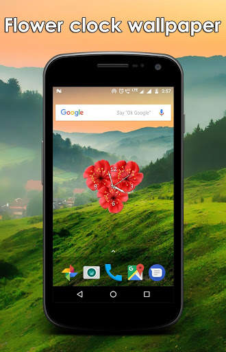Flower clock live wallpaper screenshot 3