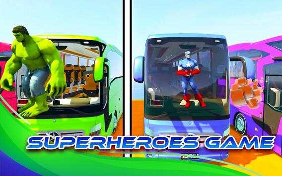 Superhero Bus Racing Stunts Drive: Top Speed Game screenshot 4