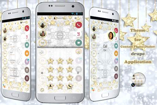 Glitter Gold Stars PhoneTheme screenshot 1