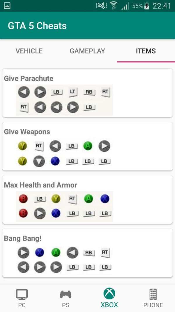 Cheats for GTA 5 screenshot 3