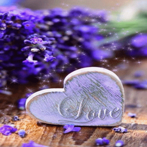 Purple Flowers Heart LWP icon
