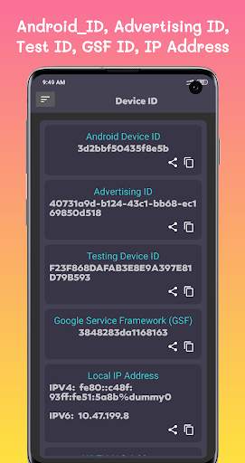 Device ID screenshot 1