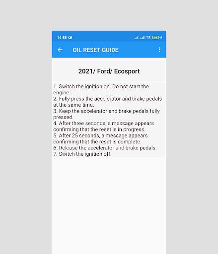 Reset Oil Service Guide Lite screenshot 5