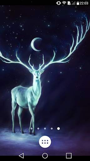 Night Bringer : Magic glowing deer live wallpaper screenshot 2