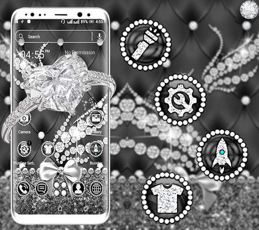Diamond Swan Launcher Theme screenshot 1