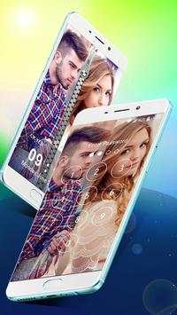 Couple Photo Zipper Lock Screen screenshot 3