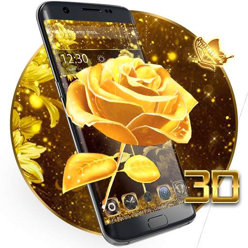Vivid 3D golden rose theme 1.3.4