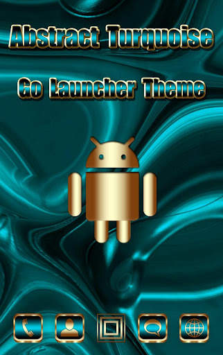 Abstract Turquoise Go Launcher theme screenshot 1