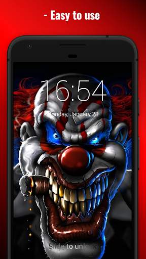 Scary Clown Lock Screen & Wallpapers 1 تصوير الشاشة