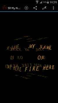 3D My Name On Fire Wallpaper screenshot 3