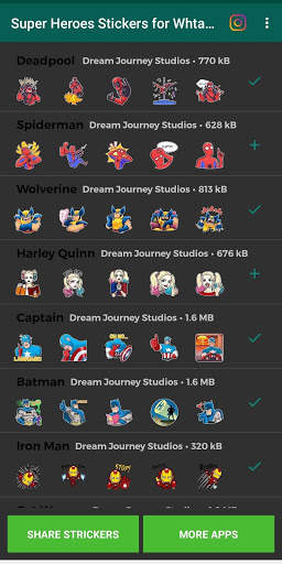 Super Heroes Stickers for WhatsApp - WAStickers screenshot 3
