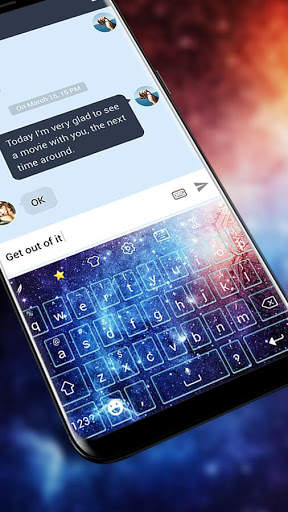 Starry Sky Keyboard Theme 2 تصوير الشاشة