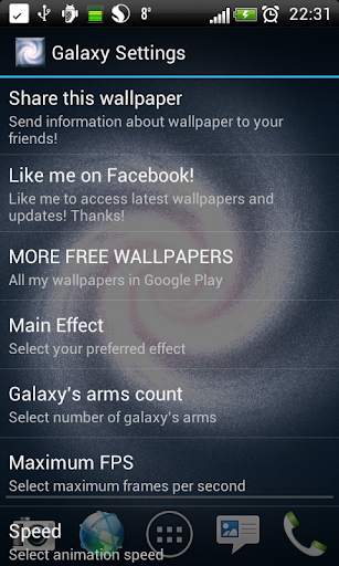Galaxy Live Wallpaper screenshot 3