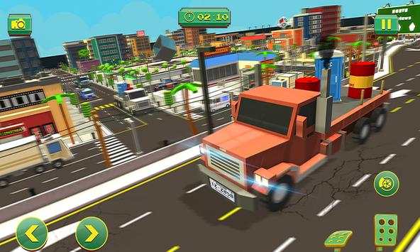 Blocky Truck Driver Simulator Urban Transport screenshot 4