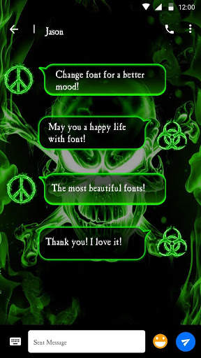 Fire Skull Font for FlipFont ,Cool Fonts Text Free screenshot 2