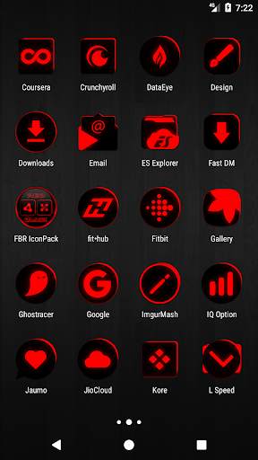 Flat Black and Red Icon Pack screenshot 3