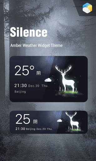 Black deer weather clock wid screenshot 1
